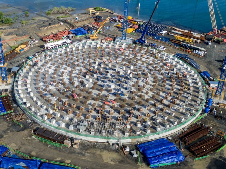 설치 중인 기초 고립 시스템