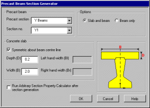 프리캐스트 보 단면 생성기 이미지