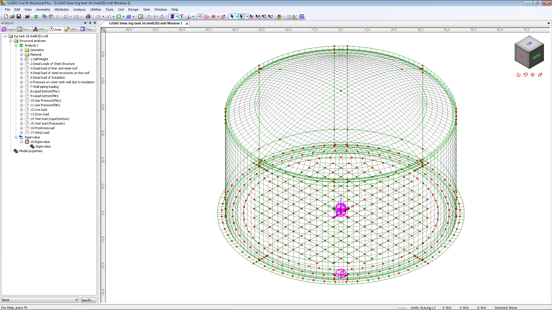 3D 쉘 정적 구조 해석