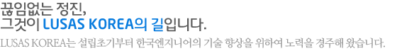 끊임없는 정진, 그것이 LUSAS KOREA의 길입니다.