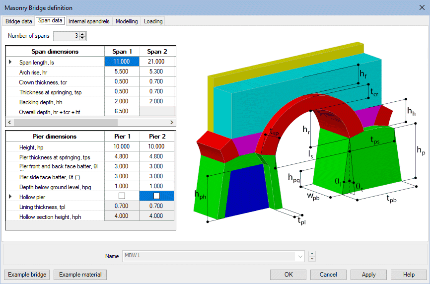 Masonry Bridge Wizard Interface 2