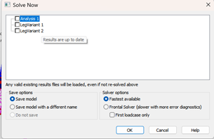 해석 수행 대상 지정