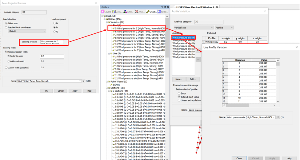 풍하중 크기 예시